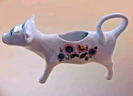 RARE Never Used Vintage LaMalle NYC Cow Creamer Floral Design Made In France | eBay