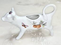 Andrea by Sadek Cow Creamer Fruit Butterflies 8275 Porcelain Vintage Collectible | eBay