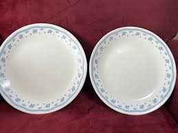 Two Vintage Blue Corelle Snowflake Garland 10 1/2" Dinner ...