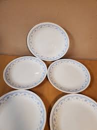 Set of 5, Corelle Dishes, Morning Blue Pattern, 8.5 Inch ...