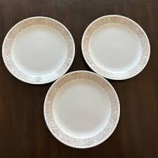 Corelle WOODLAND BROWN Dinner Plates ~ 10 1/4" Leaves ...