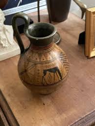 Hand Painted 6" Greek Pottery Souvenir Vase, Includes Lead ...