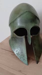 Bronze Greek Helmet, Full Size Corinthian Greek War Helmet ...