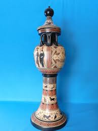 VINTAGE URN 1956 "VIRGINS FETCHING WATER" VASSILOPOULOS KALLIROE FOUNTAIN VASE | eBay