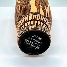 Sold at Auction: Vintage Greek Lekythos Style Pottery Pitcher