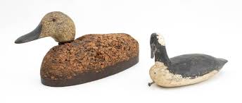Sold at Auction: American Wood and Cork Body Duck Decoys, 2