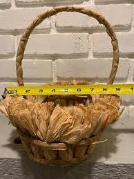 Vintage Boho Mini Corn Cob Wooden Basket with Handle ...