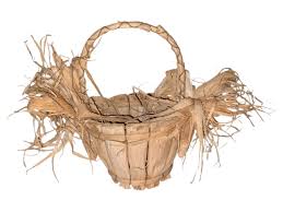 Vintage Natural Corn Cob Husk Harvest Basket Eggs Farmhouse ...