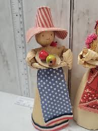 Lot of 3 Vintage Handmade Old Traditional Folk Art/Pioneer Corn Husk Dolls | eBay