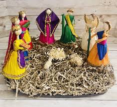 Mexican CORNHUSK NATIVITY 10 Pcs Nacimiento Artesanal ...