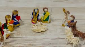 Mini Mexican CORNHUSK NATIVITY 10 Pcs Nacimiento Artesanal ...
