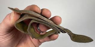 3 antique corn shellers metal & leather handheld shucker ...