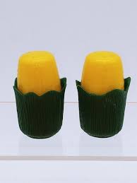 Vintage 1960's Plastic Corn on Cob Mini Salt & Pepper Shakers & Corn Tray Set | eBay