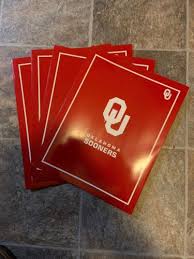8) Oklahoma Sooners 9.5" x 12" (2 Pocket Folder) NEW ...