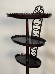 Georgian Style Mahogany Tri-Shelf Desert Stand / Dining Room ...