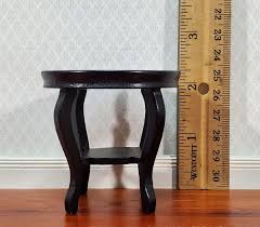 Dollhouse Table Small Round Side Table Black Lower Shelf 1 ...