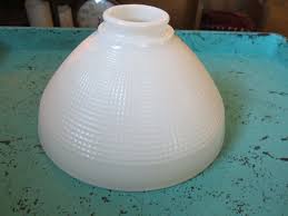 Vintage Corning Milk Glass Lamp Shade, 6" Waffle Pattern ...