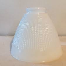 Antique MILK GLASS Diffuser Torchiere Lamp SHADE 6” Dia /2-1 ...