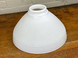 Antique Milk Glass Light Shade w/ Waffle Pattern ~ 10 ...