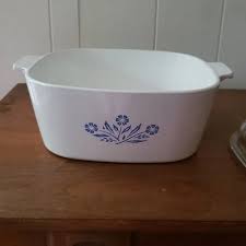 Vintage Corning Ware White with Blue Cornflower Dutch Oven 4 Quarts with Lid | eBay