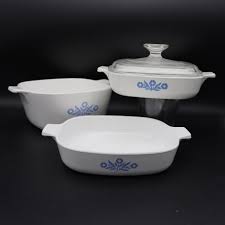 Buy 4 Piece Set Corning Ware Blue Cornflower Casserole Dishes With Lid - Two P-7-B 7-inch and 1 3/4 Quart With Pyrex A-7-C Lid - Blue Cornflower Online in India - Etsy