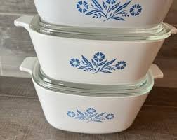 Vintage Corning Ware Blue Cornflower 3 Caseroles With Lid (6 Pcs) - Etsy