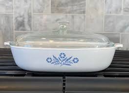 Vintage Blue Cornflower Casserole Baking Dish P-10-B and Lid - 10 X 10 X 2 - Vintage Pyroceram Cookware Made in the USA in the 1960's - Etsy