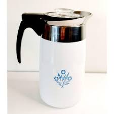 Vintage 1970s 10 Cup Corning Ware Blue Cornflower Percolator ...
