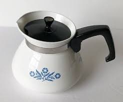 Vintage Corning Ware Blue Cornflower 6 Cup Coffee Tea Pot Kettle with Lid | eBay