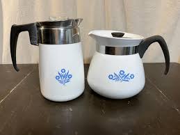 Vintage Corning Ware Blue Cornflower | Choose From Coffee Pot or Tea Pot | Corning Bake Ware - Etsy