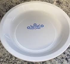 Vintage Corning Ware Blue Cornflower Pie Plate Pan White | eBay