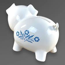 Vintage Corning Ware Cornflower Piggy Bank | Mercari