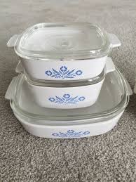 Vintage Corning Ware Lot Blue Cornflower 10" Casserole Dish ...