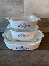 Vintage Corning Ware Blue Cornflower 3 Caseroles With Lid (6 Pcs) - Etsy