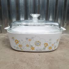 VTG 70s Corning Ware Floral Bouquet Daisy Flower Pattern 4 QT Casserole A-84-B | eBay