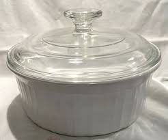 Vintage Corning Ware French White 1.6L Round Fluted ...