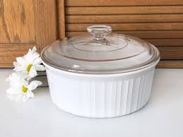 Vintage Corningware French White Casserole Dish With Lid ...