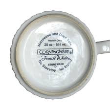Corningware FRENCH WHITE 20 Oz Stoneware Soup Mug Large ...