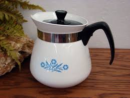 Vintage P-104 Corning Ware Blue Cornflower Coffee Tea Server ...