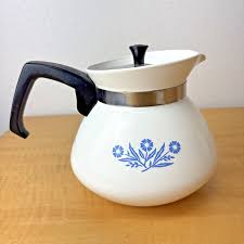 Vintage Corning Ware Cornflower Blue 6 Cup Coffee Stove Top ...