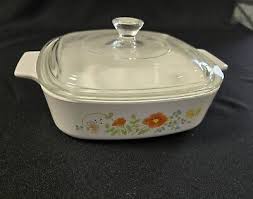 Corning Ware Wildflower 1 Liter Baking Dish Casserole A-1-B With P-7-C Pyrex Lid | eBay