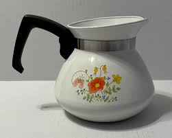 Vintage Corning Ware 6 Cup Coffee/Tea Pot Spring Meadow USA ...