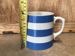 Vintage Green Co Gresley England Cornishware Blue & White Stripe Pitcher - Etsy