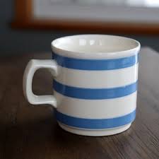 Vintage Carrigaline Blue Striped Coffee Mug Made in Ireland Farmhouse Decor - Etsy