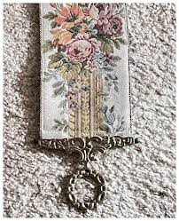 Vintage Floral Corona Decor Co. Floral Tapestry Brass Bell ...