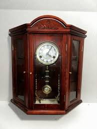 Vintage D&A Wall Clock Cabinet – Pendulum Key Wind – Glass Curio – 1988 | eBay