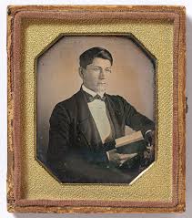 Daguerreotype : Quarter Plate Portrait of a Young Man Reading