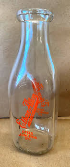 Vintage Square Quart Milk Bottle - Ethan Allen Dairy, Essex Junction, Vt. | eBay