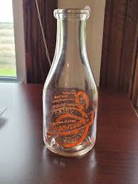Orange PYRO Ligonier Dairy PA Quart Milk Bottle VERY NICE | eBay