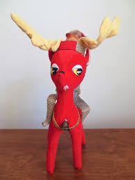 Christmas Elf and Deer, Pixie Elfin Riding Red Velvet ...